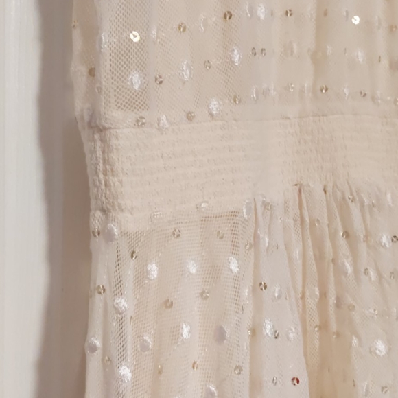 Anthropologie angelic sequined cream frock - Picture 3 of 8